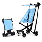 Lifelong Ultralight Baby Stroller for 6 to 36 Months with 5 Point Harness - Cabin Friendly, Foldable & Sturdy Sit-Up Stroller with Adjustable Sunshade Canopy & Easy to Carry as Backpack with Strap