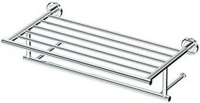 Gatco 1818C Latitude II Minimalist Towel Rack Chrome | Wall Mounted 19.75" W Stainless Steel Hotel Style Towel Rack with Towel Bar