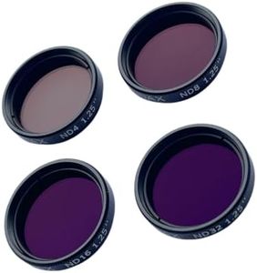 FIBONAX Telescope Filter, Neutral Density Astrophotography Filter Kits, ND4 ND8 ND16 ND32, Reduces Moon Glare and Enhances Lunar Crater Details,Prevent Image Overexposure, 1.25" Eyepieces Accessory