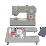 SINGER Heavy Duty Holiday Bundle - 4452 Heavy Duty Sewing Machine with Extension Table & 2 Presser Feet | Strong Motor, 110 Stitch Applications, Full Metal frame, 1-step Buttonhole & LED Light