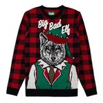 The Ugly Sweater Co. Interactive Ugly Christmas Sweaters for Holiday Fun Tacky Unisex Design, Perfect Snug Fit Breathable, Cayenne, Large