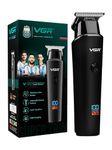 VGR V-937 Professional Hair Trimmer for Men, Rechargeable Beard Trimmer & Body Trimmer, Up to 1 Year Runtime on Single Charge, 500 Min Long Battery Life, Low Noise, LED Display, 2 Year Warranty