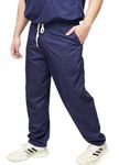 Indicare Health Sciences Men Scrub Pant with 4 Pockets |Comfortable||relaxable|-Ideal for Doctors, Nurses, Dentists and Healthcare Professionals (Navy Blue,XL)