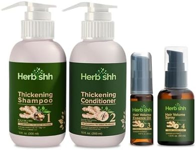 Herbishh Thickening Shampoo and Conditioner |Hair Growth Vitalizer |Hair Growth Essence Oil | Prevents Premature Hair loss- Supports Healthy Hair Growth (4 in 1)