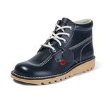 Kickers Men's Kick Hi Classic Ankle Boots | Extra Comfortable | Added Durability | Premium Quality, Navy, 10.5 UK