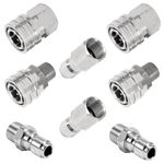 RIDGE WASHER Pressure Washer Quick Connect 3/8 Inch, Stainless Steel Pressure Washer Adapter Set, Pressure Washer Fittings, Female and Male NPT Thread, 8 Pcs