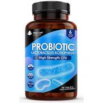 Probiotic Supplements Acidophilus Probiotic 365 Tablets High Strength - Digestive & Gut Health Supplements Lactobacillus Probiotics for Gut Health - Vegan, GMO-Free, Gluten-Free, GMP, UK Made