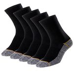 Copper Infused Crew Socks Business Athletic Moisture Wicking Odor Resistant Comfortable for All Day Wear (5 Pairs)