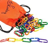 Skoolzy Math Links 120 pcs - 6 pk - Plastic Links for Kids Learning - Toy Chain Links - Plastic Links for Kids - Math Manipulative for 3, 4-8 Year