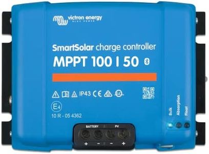 Victron Energy SmartSolar MPPT Solar Charge Controller (Bluetooth) - Charge Controllers for Solar Panels - 100V, 50 amp, 12/24-Volt