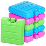 Ice Packs for cool box - Slim, Reusable & BPA-Free Freezer Blocks | Long-Lasting, Quick Freeze | Perfect for Picnic, Camping, Beach & Outdoor Sports (Multi - 6 Pack)