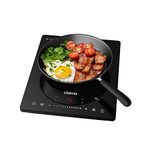 CIARRA CBTIH1 Portable Induction Hob 2000W Single Cooking Zone with Touch Control Ceramic Glass Panel 8 Power Levels 3 Hours Timer Child Lock