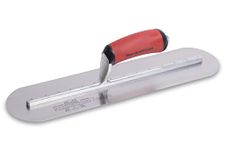 MARSHALLTOWN The Premier Line MXS66FRD 16-Inch by 4-Inch Fully Rounded Finishing Trowel with Curved DuraSoft Handle