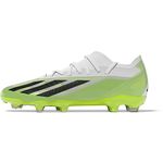 adidas Unisex Adult X Crazylight.2 Football Boots Firm Ground Sneaker, FTWR WHITE/CORE BLACK/LUCID LEMON, 8 Women/8 Men US