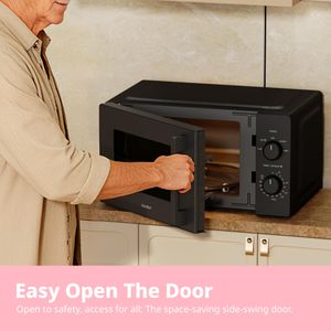 COMFEE' 20L Compact Microwave, 700W Black – Manual, Inverter, Quick Defrost