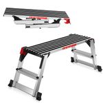 ERGOMASTER 40'' Step Stool Folding Step Ladder Portable Work Bench Aluminum Drywall Stool with Non Skid Rubber Platform Step with Max 330 lbs Capacity