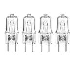 Light Bulb for GE Microwave Oven- Halogen Light Bulb Fits for GE Over The Stove Range Microwave Hood,G8/50W/120V,Night Light/Stove Light Bulb,Replaces WB08X10051 WB08X10057,4-Pack