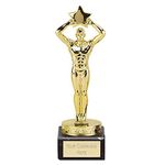 Trophies Plus Medals Shiny Gold Star Achievement Award On A Marble Base 17.5cm (6 7/8") FREE ENGRAVING