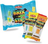 36 Pack Brick Party Building Block Suckers Lollipops Bulk Candy Individually Wrapped Suckers, Brix On Stix,Assorted Fruit Flavors Candy Great for Birthday Party Favors, Holiday Giveaways