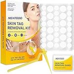 Skin Tag Remover Kit, 2 in 1 Safe And Painless Skin Tag Removal Kit with 20 Removal Bands And 72 Skin Tag Repair Patches & Cleansing Wipes