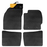 FSW - Tailored Mats - Fits TOYOTA Prius 2009-2012 - 5mm Extra Heavy Duty Rubber - Anti Slip Mat, Waterproof - 2 Clips - Hard Wearing - 4 Pc Floor Mats Only