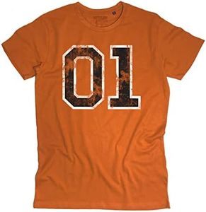 T-Shirt Uomo Generale Lee 01 - Bo e Luke - Linea Vintage - Cotone Organico 140 gr/mq
