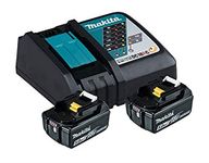 Makita Power Source Kit (2 x Tool Batteries with Charging Station, Replacement Batteries for Makita Power Tools) 197570-9