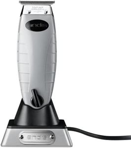 Andis – ORL, Professional Corded/Cordless Hair & Beard Trimmer - Deep Tooth T-Outliner GTX Blade Clipper, Zero Gapped, Close Cutting, LED Light - for Men Beard, Moustache, Ear, Body Grooming – White