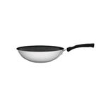 Tramontina Stainless Steel Wok | Non-Stick Pan | 28 cm (3.3 Litre) | Induction-Ready | Silicone Handles | Dishwasher-Safe 62138/288