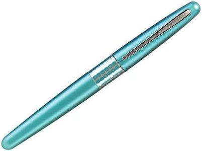 PILOT MR Retro Pop Collection Fountain Pen in Gift Box, Turquoise Barrel with Dots Accent, Fine Point Stainless Steel Nib, Refillable Black Ink (91436)
