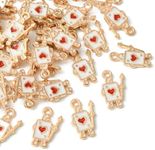 Kitbeads 40pcs Poker Card Charms Ace Of Hearts Charm Enamel Poker Charms For Jewelry Making for Bracelets Jewelry Gifts, Zinc