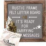 Rustic Wood Frame Gray Felt Letter 