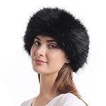 LA CARRIE Faux Fur Headband with St