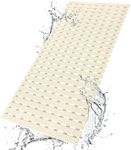 BEMISO Shower Mat Non Slip Bathtub Mat with Suction Cups and Drain Holes 37.4 x15.7 Inch Bath Mat for Tub & Shower.Easy Dry,Easy to Cut,Eco-Friendly