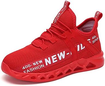 Zapatillas Deportivas Niños Bambas Ligero Niño Tenis Nino Zapatos para Correr Caminar Niños 39 EU,Rojo