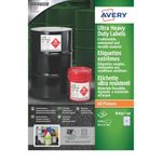 Avery B7651-50 Extra Strong Adhesive, Ultra Heavy Duty Industrial Waterproof GHS Labels, 65 Labels Per A4 Sheet, White,210 x 297 mm