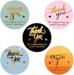 800 Pcs Thank You Stickers, 1.5 Inch Thank You Stickers for Small Business, Self-Adhesive & Waterproof Stickers with Beautiful Designs, Strong and Durable (Multicolor, 1.5 Inch) Envelope Seals