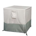 Central Air Conditioner Covers for Outside Units, Waterproof Windproof Heavy Duty Large AC Covers Square for Winter Outdoor Protection, Fits Up to 32 x 32 x 36 inches