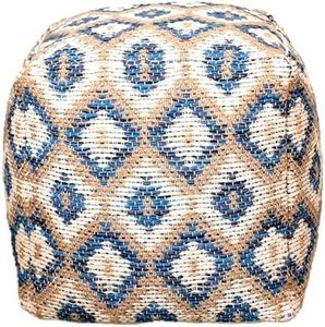 LOOMINAIRE Hand-Woven Pouf/Footstool Durban