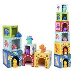 Toddlers and Babies Dinosaur Sorting and Stacking Toys Blocks for 1-3 Kids Preschool Learning, Numbers Nesting Boxes Montessori Toys Gifts for 1 2 3 Year Old Baby Boys Girls