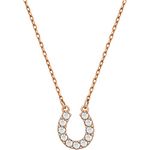 SWAROVSKI Womens Towards Necklace, Horse Shoe, White, Rose Gold-Tone Plated