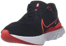 NIKE Women's React Infinity Sneaker, Black Bright Crimson Universit, 6 UK