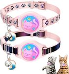 AirTag Cat Collar Breakaway, 2 Pack Cat Collar with Apple AirTag Holder