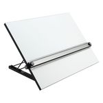 Acurit PXB 23” x 31” Drawing Board for Artists and Designers - Portable Workspace for Drawing, Sketching, Drafting, Painting - Multi-Angled Laminated Surface with Ruler and Parallel Motion Bar