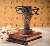 Gift for Men Women Eye Glasses Spectacle Holder Owl Secret Santa Gifts Wooden Handmade Eye Glass Display Home and Office for Him Her Mom Dad