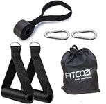 Fitcozi Resistance Band Handle | Foam Door Anchor | Carabiner Hooks | Bag (Combo Deal) for Toning Tube, Loop Band & Multiple Exercise Equipment