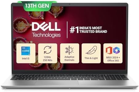 Dell Inspiron 3530, Intel Core i5 13th Gen-1334U,16GB RAM, 1TB SSD, FHD 15.6"/39.62 cm, Win11+MSO'24 (Office 365*) Silver, 1.62kg, Backlit Keyboard,120Hz 250 nits Display /15 Month McAfee,Thin & Light