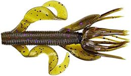 Yamamoto 4" Kreature Realistic Soft Plastic Fishing Lure Baits with Wings and Free-Flowing Skirt - 7 Pack, Green Pumpking with Purple and Small Copper, GREEN PUMPKIN W/ PURPLE & COPPER FLAKE (7 PACK)