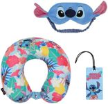 Lilo & Stitch kids Travel Set with Neck Pillow, Eye Mask, and Luggage Tag - Comfort and Style for Young Travelers!