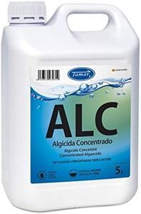 Tamar Algicida Super Concentrado, biocida Especial Piscinas, alguicida no espumante, antialgas preventivo, acción rápida, sin Cobre, Mayor concentración 5 litros
